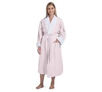 Women's Microfiber Robe by BOCA, Luxury Hotel Bathrobe, Generous Sizing, Pink, Large