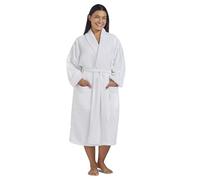 Women's Microfiber Robe by BOCA - Luxury Hotel Bathrobe, Long Spa Robes for Women - Generous Sizing, White, Large
