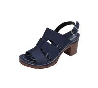 Womens Mid Block Heels Ankle Strap Open Toe Sandals Ladies Comfort Leather Heel Party Evening Occasion Wedding Bridal Strappy Shoes Casual Dress Peep Toe Sandals