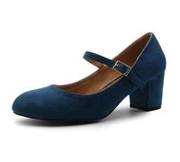 Womens Mid Block Heels Mary Jane Ankle Strap Court Shoes Ladies Comfort Support Work Pumps Formal Smart Office Low Heeled Strappy Slip On Cushioned Dolly Wide Fit Extra Wide Fitting Width Light Shoes