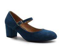 Womens Mid Block Heels Mary Jane Ankle Strap Court Shoes Ladies Comfort Support Work Pumps Formal Smart Office Low Heeled Strappy Slip On Cushioned Dolly Wide Fit Extra Wide Fitting Width Light Shoes