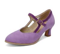 Womens Mid Block Heels Mary Jane Ankle Strap Court Shoes Work Pumps Formal | Smart Office Low Heeled Strappy Slip On Cushioned Dolly Wide Fit Extra Wide Fitting Width Light Shoes for Church Party Dance