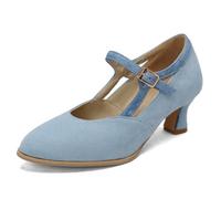 Womens Mid Block Heels Mary Jane Ankle Strap Court Shoes Work Pumps Formal | Smart Office Low Heeled Strappy Slip On Cushioned Dolly Wide Fit Extra Wide Fitting Width Light Shoes for Church Party Dance