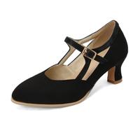 Womens Mid Block Heels Mary Jane Ankle Strap Court Shoes Work Pumps Formal | Smart Office Low Heeled Strappy Slip On Cushioned Dolly Wide Fit Extra Wide Fitting Width Light Shoes for Church Party Dance