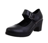 Women's Mid Heel Shoes Four Season Dance Shoes Dance Shoes Soft Women's Mid Heel Shoes Flip up (Black, 6)
