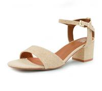 Womens Mid High Block Heels Shoes Comfort Support Back Ankle Strap Orthopaedic Swollen Feet Bunions Blisters Prevention Metatarsalgia Lightweight Bridal Wedding Party Open Peep Toe Wide E Fit Sandals