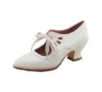 Womens Mid High Heel Pumps Wide Feet Chunky Bridal Shoes Crisscross Ankle Strap Formal Smart Office Work Court Shoe Lightweight Breathable Easy to Wear Take Off