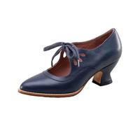 Womens Mid High Heel Pumps Wide Feet Chunky Bridal Shoes Crisscross Ankle Strap Formal Smart Office Work Court Shoe Lightweight Breathable Easy to Wear Take Off