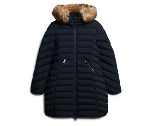 Women's mid jacket Superdry Fuji Faux Fur Bleu XS