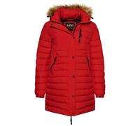 Women's mid-length hooded down jacket Superdry Fuji Rouge XS