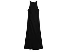 Women's mid-length satin dress with swimmer back Superdry Noir L