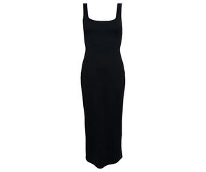 Women's mid-length square-neck jersey dress Superdry Noir S