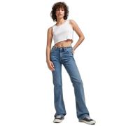 Women's mid-rise flared slim jeans Superdry Bleu 28x32