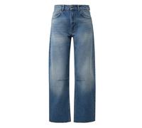 Women's Mid-Rise Frayed Hem Loose & Relaxed Jeans COMMA Bleu 34