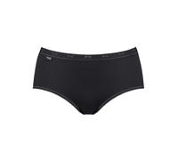 Sloggi Womens Basic+ Midi 2P - Black Cotton - Size Small
