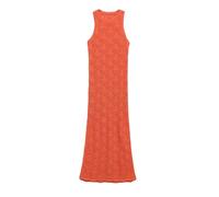 Women's Midi Dress Solid Casual Slim Textured Mesh Knitted Crew Neck Sleeveless Slit Dresses