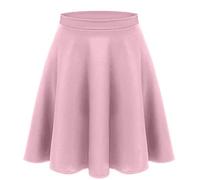Women's Midi Skirt Flared Stretch Skirt for Women Reg & Plus Size. Casual A line, Basic Everyday Wear, Formal Office, Baby Pink, 3XL