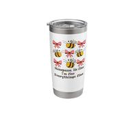 Womens Midlife Cute Bees Its Fine Everythings Fine Menopause Stainless Steel Insulated Tumbler