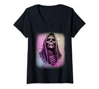 Womens Midnight Man Horror Legend Creepy Urban Story V-Neck T-Shirt