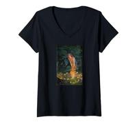 Womens Midsummer Eve c. 1908 by Edward Robert Hughes V-Neck T-Shirt