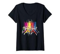 Women's Mighty Morphin Power Rangers It's Morphin Time V-Neck T-Shirt