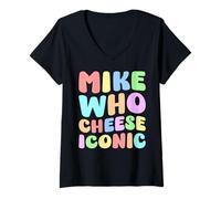 Womens Mike Who Cheese Iconic Edgy Adult Humor Inappropriate Funny V-Neck T-Shirt