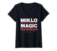 Womens Miklo Magic Make La Onda Great Again Vatos Locos Forever V-Neck T-Shirt