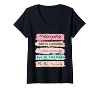 Womens Milagroso, abres Camino. Cumples promesas. Luz en tinieblas. V-Neck T-Shirt