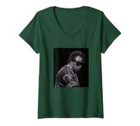 Women's Miles Davis MD100 Central Park NYC 1975 Photo by David Gahr V-Neck T-Shirt