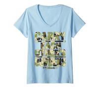 Women's Military Camo Inspirational Christian V-Neck T-Shirt