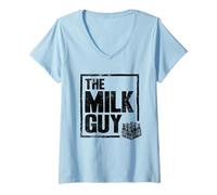 Women's Milkman Dairy Farmer The Milk Guy Pride Everyday V-Neck T-Shirt