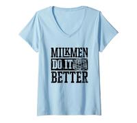 Women's Milkmen Do It Better Milkman Dairy Farmer Pride V-Neck T-Shirt