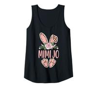 Womens Mimi JO Cute Leopard Bunny Ears Floral Easter Tank Top
