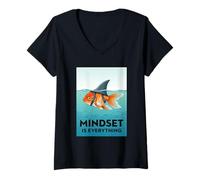 Women's Mindset is Everything Motivation V-Neck T-Shirt