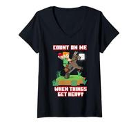 Womens Minecraft Alex Count On Me When Things Get Heavy Poster V-Neck T-Shirt