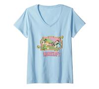 Womens Minecraft Steve & Alex On An Adventure Vintage V-Neck T-Shirt
