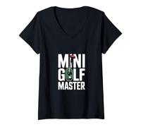 Womens Mini Golf Master Funny Crazy Putt V-Neck T-Shirt
