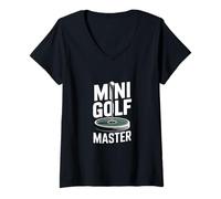 Womens Mini Golf Master Funny Crazy Putt V-Neck T-Shirt