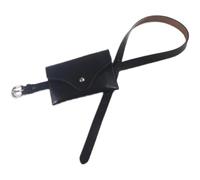 Women's Mini Waist Bag Black Leather Mobile Phone Waist Bag Fashionable and Versatile Belt Belt Female Tide for Ladies and Girls