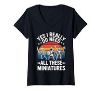 Women's Miniature Tabletop Wargamer Humor Wargaming V-Neck T-Shirt