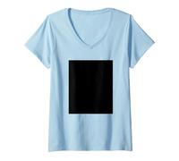 Women's Minimalist Black Rectangle Geometric Graphic Outfit V-Neck T-Shirt