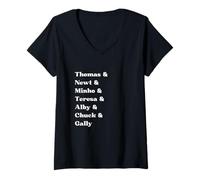 Women's Minimalist Character Names The Maze Runner Fantasy Reader V-Neck T-Shirt