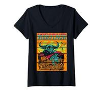 Womens Minotaur Labyrinth Battle Greek Warrior Ancient Beast V-Neck T-Shirt