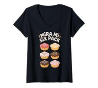 Women's Mira Mi Six Pack Conchas V-Neck T-Shirt