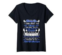 Womens Missing I Think About You Always My Guardian Angel Memories V-Neck T-Shirt