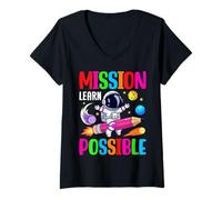 Womens Mission Learn Possible V-Neck T-Shirt