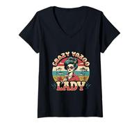Womens Mississippi Heritage Crazy Yazoo Lady V-Neck T-Shirt
