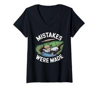 Womens Mistakes were Made Funny Scooter Crash Design V-Neck T-Shirt