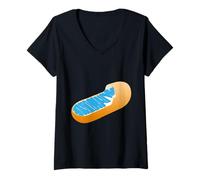 Womens Mitochondria Cellular Biology Energy ATP V-Neck T-Shirt