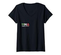 Womens Mixed Martial Arts Fight Team V-Neck T-Shirt